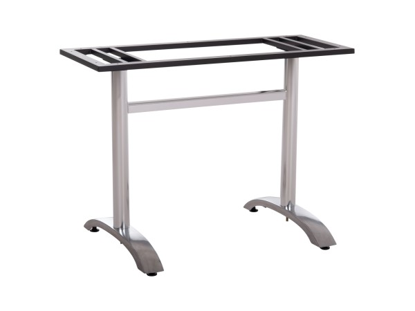 ΒΑΣΗ ΤΡΑΠΕΖΙΟΥ ΜΕΤΑΛΛΙΚΗ ΔΙΠΛΗ HM461.13 ΧΡΩΜΙΟΥ ΜΕ ΡΕΓΟΥΛΑΤΟΡΟΥΣ 100x60x73Υεκ.