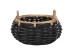 ΚΑΛΑΘΙ ΔΑΠΕΔΟΥ POTTS HM4378 ΜΑΥΡO&ΦΥΣΙΚΟ ΧΡΩΜΑ- CL RATTAN Φ62x36Yεκ.
