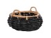 ΚΑΛΑΘΙ ΔΑΠΕΔΟΥ POTTS HM4378 ΜΑΥΡO&ΦΥΣΙΚΟ ΧΡΩΜΑ- CL RATTAN Φ62x36Yεκ.