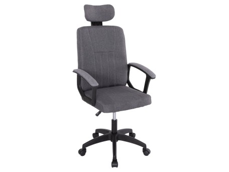 ΚΑΡΕΚΛΑ ΓΡΑΦΕΙΟΥ NIMBLE HM1199.12 ΓΚΡΙ ΥΦΑΣΜΑ-ΜΑΥΡΟΣ ΣΚΕΛΕΤΟΣ&ΒΑΣΗ NYLON 59x64x122Υεκ