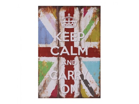 ΠΙΝΑΚΑΣ ΚΑΜΒΑΣ KEEP CALM HM7154.03 60X90X2.5 εκ.