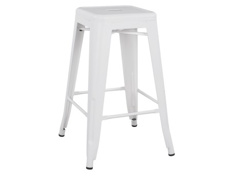 ΣΚΑΜΠΟ ΜΕΣΑΙΟΥ ΥΨΟΥΣ ΜΕΤΑΛΛΙΚΟ MELITA-PRO HM8573.41 ΛΕΥΚΟ ΜΑΤ 43x43x67Υεκ.