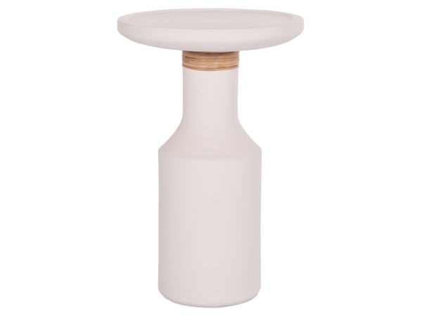 ΒΟΗΘΗΤΙΚΟ ΤΡΑΠΕΖΙ TRED(T) HM18169.02 FIBER CEMENT ΛΕΥΚΟ-ΦΥΣΙΚΟ RATTAN--Φ40x61Υεκ.