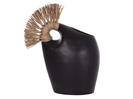 ΕΠΙΤΡΑΠΕΖΙΟ ΔΙΑΚΟΣΜΗΤΙΚΟ ALICA2 HM4671.01 ΜΑΥΡΗ ΤΕΡΑΚΟΤΑ & GRASS--44x18x50Υεκ.