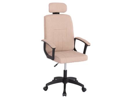 ΚΑΡΕΚΛΑ ΓΡΑΦΕΙΟΥ NIMBLE HM1199.13 ΜΠΕΖ ΥΦΑΣΜΑ-ΜΑΥΡΟΣ ΣΚΕΛΕΤΟΣ&ΒΑΣΗ NYLON 59x64x122Υεκ