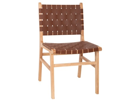 ΚΑΡΕΚΛΑ FELIPE ΤΟΟΝ ΞΥΛΟ ΜΕ PU ΚΑΦΕ 49x59x86Yεκ.HM9327.01