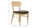 KΑΡΕΚΛΑ ΤΡΑΠΕΖΑΡΙΑΣ SEKOR HM9945.01 RUBBERWOOD-ΜΑΥΡΟ PU 50x50x80Υεκ.