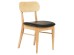 KΑΡΕΚΛΑ ΤΡΑΠΕΖΑΡΙΑΣ SEKOR HM9945.01 RUBBERWOOD-ΜΑΥΡΟ PU 50x50x80Υεκ.