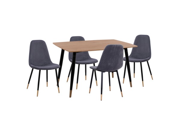 ΣΕΤ ΤΡΑΠΕΖΑΡΙΑΣ 5ΤΜΧ ALIZA HM11196.01 MDF TOP-ΒΕΛΟΥΔΟ ΓΚΡΙ & ΜΕΤΑΛΛΟ ΜΑΥΡΟ ΣΕΤ ΤΡΑΠΕΖΑΡΙΑΣ 5ΤΜΧ ALIZA HM11196.01 MDF TOP-ΒΕΛΟΥΔΟ ΓΚΡΙ & ΜΕΤΑΛΛΟ ΜΑΥΡΟ