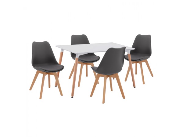 ΣΕΤ ΤΡΑΠΕΖΑΡΙΑΣ 5ΤΜΧ HM10193.10 ΜΕ ΤΡΑΠΕΖΙ ΛΕΥΚΟ ΚΑΙ ΚΑΡΕΚΛΕΣ ΣΚΟΥΡΟ ΓΚΡΙ 120x80x73 cm ΣΕΤ ΤΡΑΠΕΖΑΡΙΑΣ 5ΤΜΧ HM10193.10 ΜΕ ΤΡΑΠΕΖΙ ΛΕΥΚΟ ΚΑΙ ΚΑΡΕΚΛΕΣ ΣΚΟΥΡΟ ΓΚΡΙ 120x80x73 cm