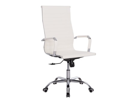 ΚΑΡΕΚΛΑ ΓΡΑΦΕΙΟΥ BOSS ΔΙΕΥΘΥΝΤΟΥ HM1059.32 ΛΕΥΚΟ PU ΠΟΔΙ ΧΡΩΜΙΟΥ 54x57x110Υεκ.