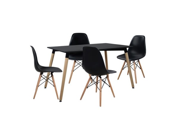 ΣΕΤ ΤΡΑΠΕΖΑΡΙΑΣ 5ΤΜΧ ΜΕ ΤΡΑΠΕΖΙ ΚΑΙ 4 ΚΑΡΕΚΛΕΣ HM10225 120x80x73 cm