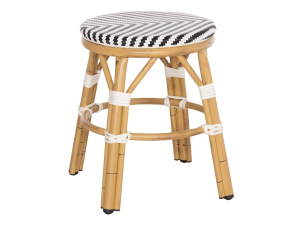 ΣΚΑΜΠΟ ΑΛΟΥΜΙΝΙΟΥ CHINO HM6285.03 BAMBOO LOOK-TEXTILENE ΛΕΥΚΟ-ΜΑΥΡΟ Φ36x46Υεκ.