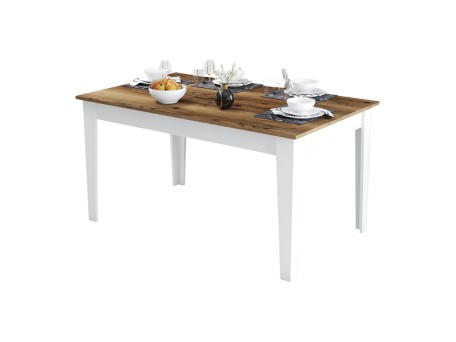 ΤΡΑΠΕΖΙ ΤΡΑΠΕΖΑΡΙΑΣ STANDARD HM9507.07 ΜΕΛΑΜΙΝΗ ΛΕΥΚΗ-ΚΑΡΥΔΙ ΜΕ ΑΠΟΘ.ΧΩΡΟ 145x88x75Yεκ.