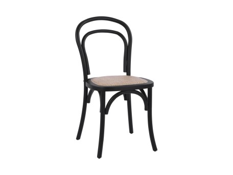 ΞΥΛΙΝΗ ΚΑΡΕΚΛΑ ΒΙΕΝΝΗΣ ALIYAH ΣΤΟΙΒΑΖΟΜΕΝΗ ΑΠΟ ΞΥΛΟ ΟΞΙΑΣ ΣΕ ΜΑΥΡΟ ΜΑΤ HM8644.02 45x54x89 cm