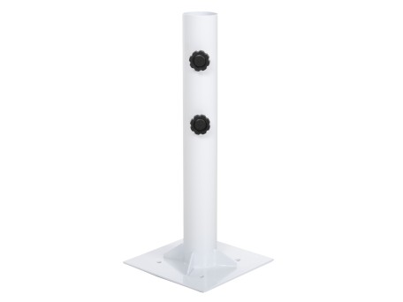 ΒΑΣΗ ΟΜΠΡΕΛΑΣ Φ60mm x 51Υεκ ΜΕΤΑΛΛΙΚΗ ΒΙΔΩΤΗ ΓΙΑ ΣΤΥΛΟ ΕΩΣ Φ60 HM6011 ΛΕΥΚΗ