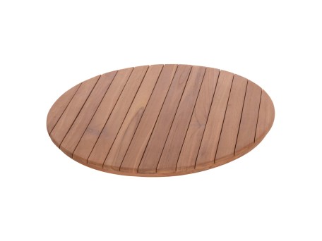 ΕΠΙΦΑΝΕΙΑ ΤΡΑΠΕΖΙΟΥ ΣΤΡΟΓΓΥΛΗ HM18133 ΞΥΛΟ TEAK--ΦΥΣΙΚΟ Φ70x4(πάχος)εκ.