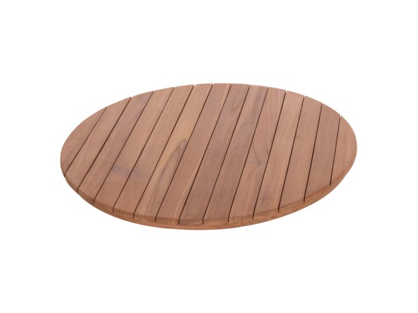 ΕΠΙΦΑΝΕΙΑ ΤΡΑΠΕΖΙΟΥ ΣΤΡΟΓΓΥΛΗ HM18133 ΞΥΛΟ TEAK--ΦΥΣΙΚΟ Φ70x4(πάχος)εκ.