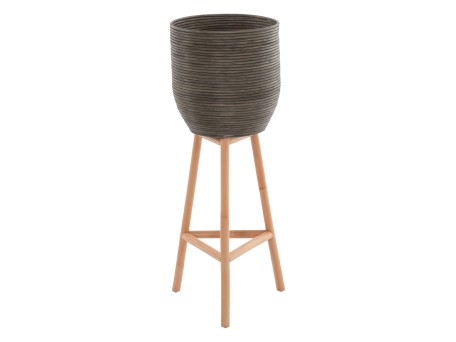 ΓΛΑΣΤΡΑ ΑΠΟ RATTAN ΚΑΙ BAMBOO HM7724 36Χ35Χ95Yεκ.ΦΥΣΙΚΟ - ΠΡΑΣΙΝΟ