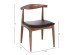 KΑΡΕΚΛΑ ΤΡΑΠΕΖΑΡΙΑΣ ALOR HM9947.03 RUBBERWOOD ΚΑΡΥΔΙ-ΜΑΥΡΟ PU 55x51x75Υεκ