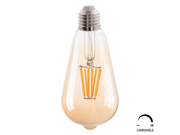 ΛΑΜΠΤΗΡΑΣ HM4188.02 LED FILAMENT 8W E27 DIMMABLE 3000K GOLD