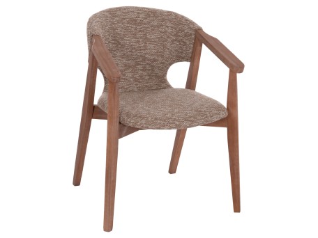 ΠΟΛΥΘΡΟΝΑ YEGER HM9995.03 ΞΥΛΟ ΟΞΙΑΣ ΣΕ WHITEWASH-ΚΑΦΕ ΥΦΑΣΜΑ 59x58x78Υεκ.