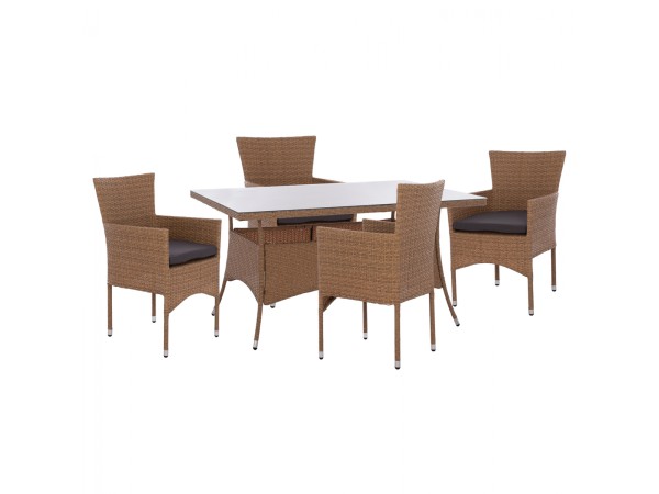 ΣΕΤ ΤΡΑΠΕΖΑΡΙΑΣ 5ΤΜΧ ΤΡΑΠ. 150Χ90 & ΠΟΛΥΘΡΟΝΕΣ WICKER RATTAN ΜΠΕΖ ΚΑΦΕ HM11714.02 ΣΕΤ ΤΡΑΠΕΖΑΡΙΑΣ 5ΤΜΧ ΤΡΑΠ. 150Χ90 & ΠΟΛΥΘΡΟΝΕΣ WICKER RATTAN ΜΠΕΖ ΚΑΦΕ HM11714.02