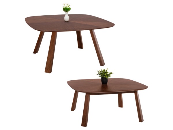 ΣΕΤ ΤΡΑΠΕΖΙ ΤΡΑΠΕΖΑΡΙΑΣ & ΣΑΛΟΝΙΟΥ RINER HM21342 MDF ΜΕ ΚΑΠΛΑΜΑ ΚΑΡΥΔΙΑΣ