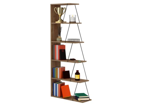 ΒΙΒΛΙΟΘΗΚΗ ΜΙΝΙ TARS HM2241.14 ΦΥΣΙΚΟ ΟΑΚ ΜΑΥΡΕΣ ΜΕΤΑΛ. ΒΕΡΓΕΣ 65x22-24x146Υεκ.