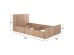 ΚΡΕΒΑΤΙ ADLER ΜΟΝΟ 90X200 SONAMA OAK HM2433.01