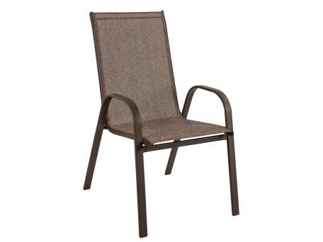 ΠΟΛΥΘΡΟΝΑ ΕΞ.ΧΩΡΟΥ LEON HM5000.02 ΜΕΤΑΛΛΙΚΗ ΚΑΦΕ ΜΕ TEXTILENE ΚΑΦΕ 54x70x93Υεκ