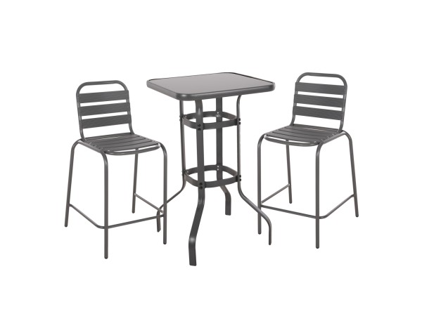 ΣΕΤ 3ΤΜΧ ΕΞΩΤΕΡΙΚΟΥ ΧΩΡΟΥ LAURA HM21054.01 ΓΚΡΙ ΜΕΤΑΛΛΟ & ΑΛΟΥΜΙΝΙΟ