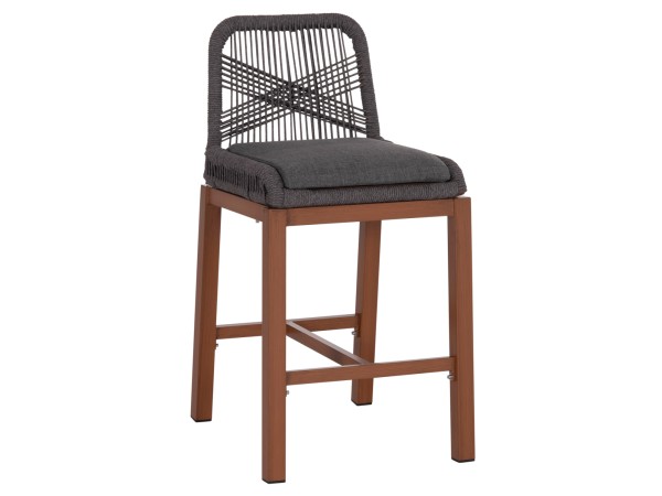 ΣΚΑΜΠΟ ΜΠΑΡ ΜΕΣ.ΥΨΟΥΣ HOWARD HM5791.22 ΚΑΦΕ ΑΛΟΥΜΙΝΙΟ--ΣΚΟΥΡΟ ΓΚΡΙ ΣΧΟΙΝΙ 47,5x55x94,5Υεκ