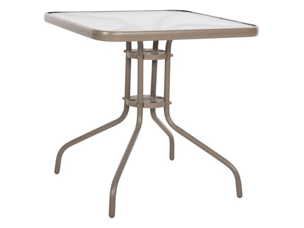 ΤΡΑΠΕΖΙ ΕΞΩΤ.ΧΩΡΟΥ FIGO HM5036.04 ΜΕΤΑΛΛΟ ΣΑΜΠΑΝΙ-ΓΥΑΛΙΝΗ ΕΠΙΦΑΝΕΙΑ 70Χ70Χ72,5Υεκ