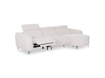 ΚΑΝΑΠΕΣ ΔΕΞΙΑ ΓΩΝΙΑ 3Θ ΜΕ RECLINE VALENTE HM3317.02R ΜΠΕΖ ΥΦΑΣΜΑ 275x160x104Yεκ