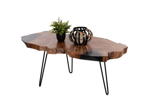 ΤΡΑΠΕΖΙ ΣΑΛΟΝΙΟΥ GLAZE HM9750 ΞΥΛΟ ΤΕΑΚ ΣΕ ΦΥΣΙΚΟ-ΜΑΥΡΑ ΜΕΤΑΛ.ΠΟΔΙΑ 110x60x48Υεκ.