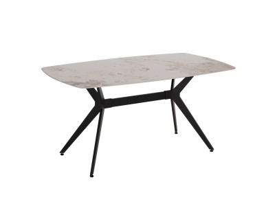 ΤΡΑΠΕΖΙ ΤΡΑΠΕΖΑΡΙΑΣ AIKA HM18421 ΚΕΡΑΜΙΚΟ TOP ΣΕ ΛΕΥΚΟ/ΧΡΥΣΟ ΜΑΡΜΑΡΟ 160x90x79Υεκ
