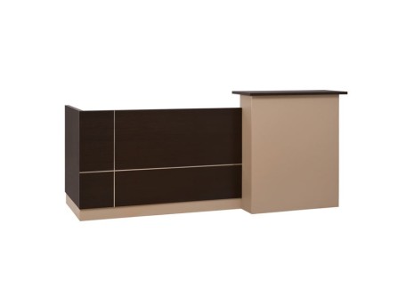 ΓΡΑΦΕΙΟ ΥΠΟΔΟΧΗΣ DALTON HM2068.01 ΜΕΛΑΜΙΝΗ ΣΕ WENGE-ΜΠΕΖ 240x80x106Υεκ.