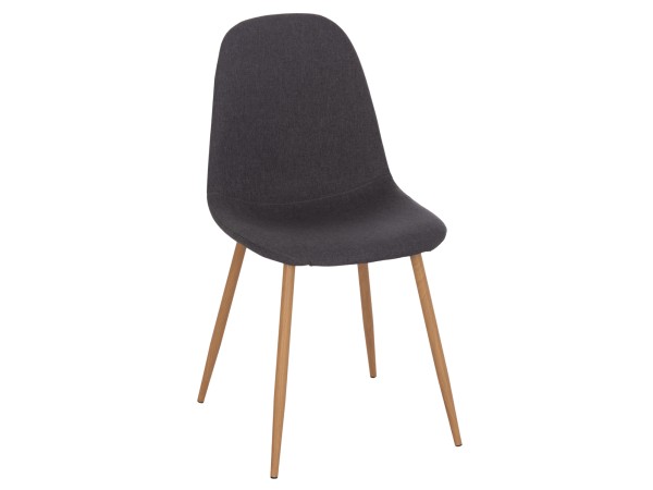 ΚΑΡΕΚΛΑ LEONARDO HM00100.10  ΜΕ ΜΕΤΑΛΛΙΚΑ ΠΟΔΙΑ & ΥΦΑΣΜΑ ΓΚΡΙ  45x51.5x85Υεκ.