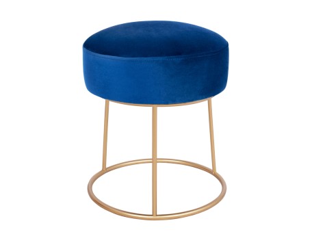 ΣΚΑΜΠΟ KARLO HM8411.08 ΜΠΛΕ ΒΕΛΟΥΔΟ ΜΕ ΧΡΥΣΗ ΒΑΣΗ Φ36x38Υ εκ.