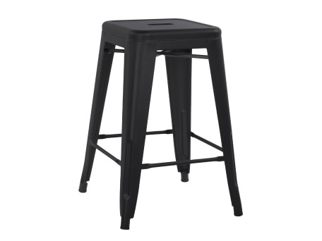 ΣΚΑΜΠΟ ΜΕΣΑΙΟΥ ΥΨΟΥΣ ΜΕΤΑΛΛΙΚΟ MELITA-PRO HM8573.42 ΜΑΥΡΟ ΜΑΤ 43x43x67Υεκ.