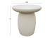 ΤΡΑΠΕΖΙ ΜΕΣΗΣ ΣΤΡΟΓΓΥΛΟ HIKARI HM6593.02 ΜΠΕΖ FIBER CEMENT Φ46x48Υεκ.