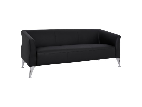 ΚΑΝΑΠΕΣ 3ΘΕΣΙΟΣ KIANA HM3122.31 ΜΕ ΜΑΥΡΟ PU 180x75x71 εκ.