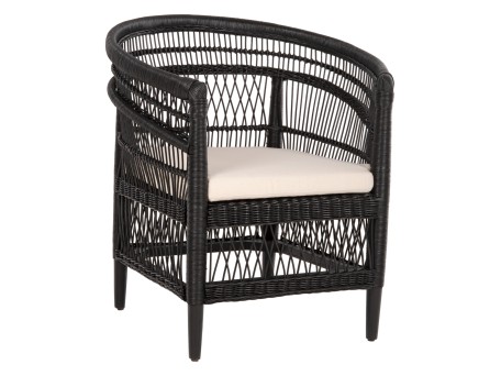 ΠΟΛΥΘΡΟΝΑ MALAWI HM9635.03 ΞΥΛΟ ΜΑΟΝΙ ΜΕ RATTAN ΜΑΥΡΟ-ΛΕΥΚΟ ΜΑΞΙΛΑΡΙ 80x70x86Υεκ.