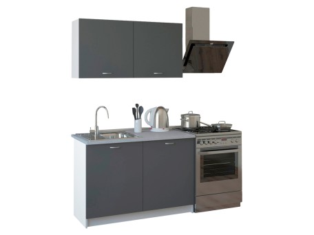 ΣΥΝΘΕΣΗ ΚΟΥΖΙΝΑΣ BLAINE ΜΕΛΑΜΙΝΗ ΓΚΡΙ HM2439.10 120x46-29,2εκ.