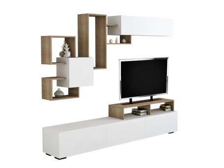 ΣΥΝΘΕΣΗ ΤΗΛΕΟΡΑΣΗΣ DONOVAN HM8944.11 ΜΕΛΑΜΙΝΗ ΣΕ ΦΥΣΙΚΟ-ΛΕΥΚΟ 210x35,8x46,8Υεκ.