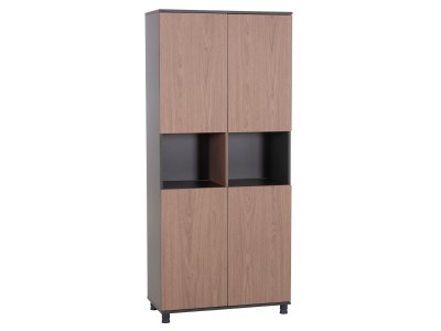 ΒΙΒΛΙΟΘΗΚΗ ΓΡΑΦΕΙΟΥ MAVIX HM2160 ΜΕΛΑΜΙΝΗ ΓΚΡΙ-ΚΑΡΥΔΙ 80Χ40Χ180Υεκ.