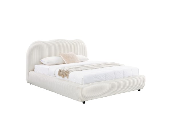 ΚΡΕΒΑΤΙ ΔΙΠΛΟ ΜΕ ΑΠΟΘ.ΧΩΡΟ KALLY HM729.03 ΜΠΕΖ FEAUX FUR ΥΦΑΣΜΑ--ΣΤΡΩΜΑ 160x200εκ