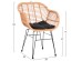 ΠΟΛΥΘΡΟΝΑ ΜΕ ΜΑΞΙΛΑΡΙ ΜΕΤΑΛΛΙΚΗ ALLEGRA HM5450.31 ΜΕ WICKER ΜΠΕΖ 58x59x82Υ