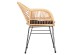 ΠΟΛΥΘΡΟΝΑ ΜΕ ΜΑΞΙΛΑΡΙ ΜΕΤΑΛΛΙΚΗ ALLEGRA HM5450.31 ΜΕ WICKER ΜΠΕΖ 58x59x82Υ